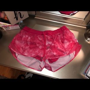 Pink tie dye Lululemon shorts
